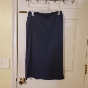 Navy blue pull on skirt